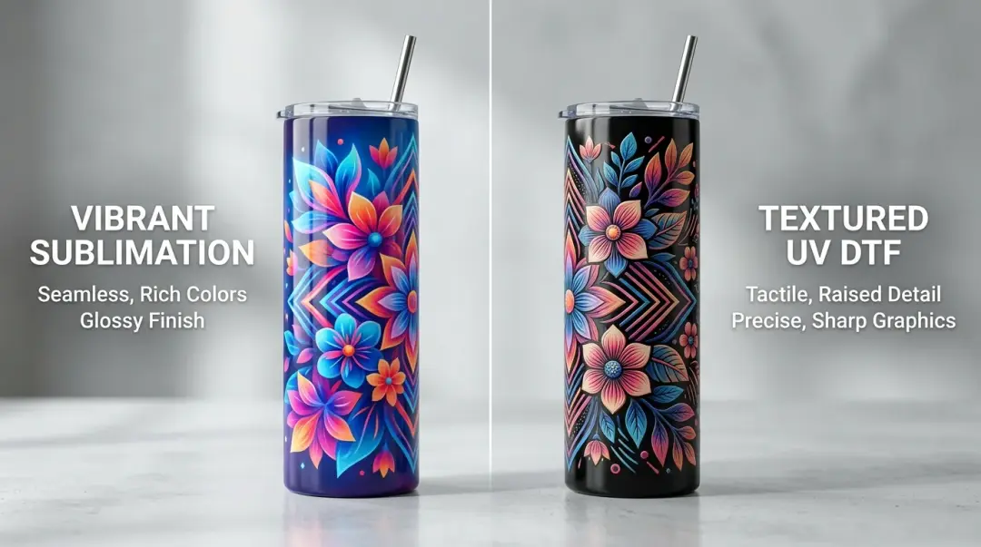 DTF Transfers vs. Sublimation for Drinkware: Which is Best?